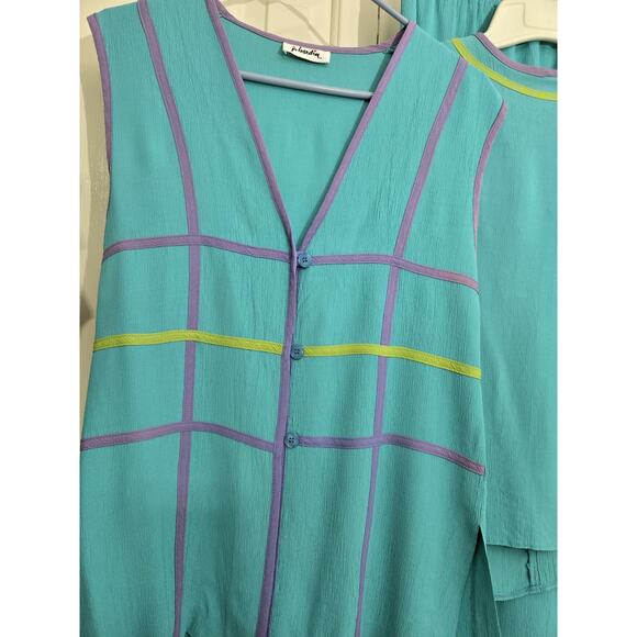 Vintage Jo Hardin Originals Women's 3 Pc. Set Size M Skirt Suit Blouse Vest - Picture 2 of 13